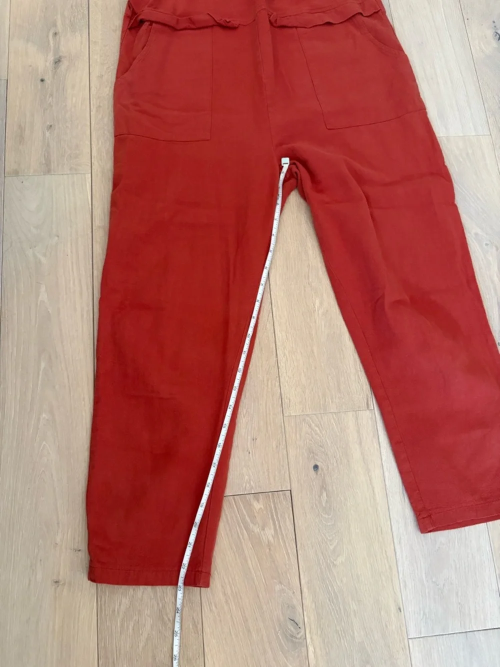 Rust Red Cotton Overalls - Picture 6 of 7